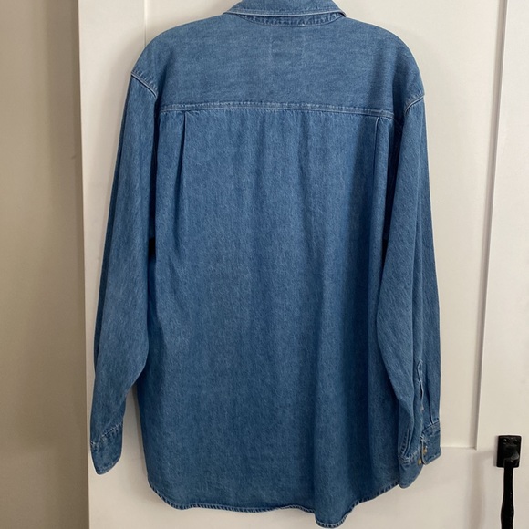 Riders for Women Minnesota Vikings Denim Dress Shirt Size L Embroidered Logos - Picture 5 of 6